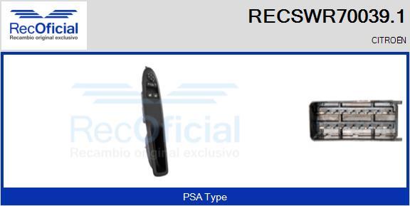 RECOFICIAL RECSWR70039.1 - Switch, window regulator car-mod.net