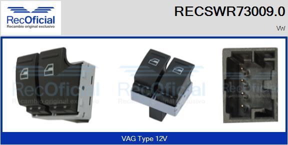 RECOFICIAL RECSWR73009.0 - Switch, window regulator car-mod.net