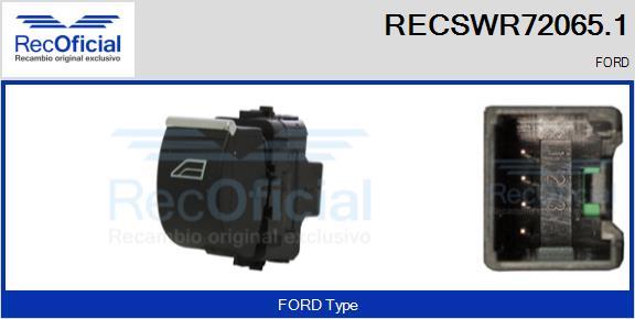 RECOFICIAL RECSWR72065.1 - Switch, window regulator car-mod.net
