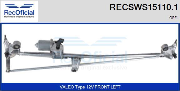 RECOFICIAL RECSWS15110.1 - Window Wiper System car-mod.net