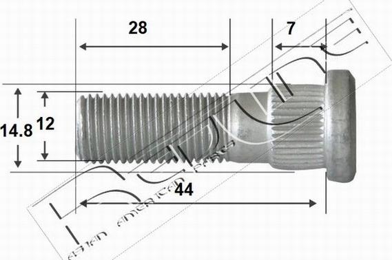 Red Line 73MI003 - Bolt, axle strut car-mod.net