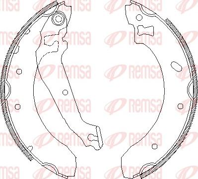 Remsa 4407.00 - Drum Brake Shoe Set car-mod.net