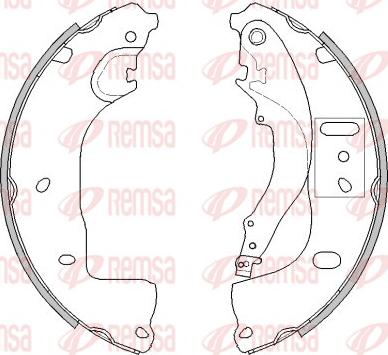 Remsa 4539.00 - Brake Shoe, Drum brakes car-mod.net