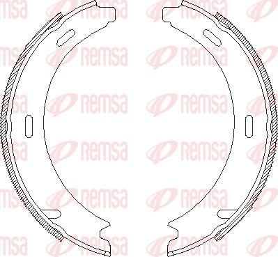 Remsa 4093.00 - Brake Shoe Set, parking brake car-mod.net