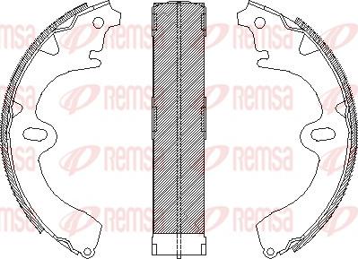 Remsa 4097.00 - Drum Brake Shoe Set car-mod.net