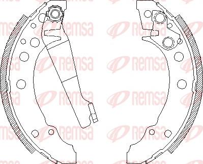 Remsa 4045.00 - Drum Brake Shoe Set car-mod.net