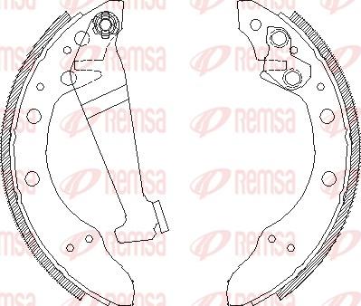 Remsa 4046.00 - Brake Shoe, Drum brakes car-mod.net