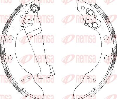 Remsa 4046.01 - Brake Shoe, Drum brakes car-mod.net