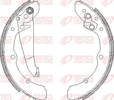 Remsa 4048.00 - Brake Shoe, Drum brakes car-mod.net