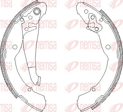 Remsa 4082.00 - Drum Brake Shoe Set car-mod.net