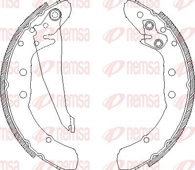 Remsa 4397.00 - Brake Shoe, Drum brakes car-mod.net