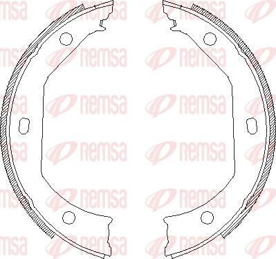 Remsa 4716.00 - Brake Shoe Set, parking brake car-mod.net