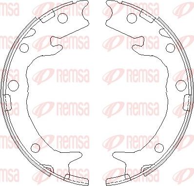 Remsa 4737.00 - Brake Shoe Set, parking brake car-mod.net