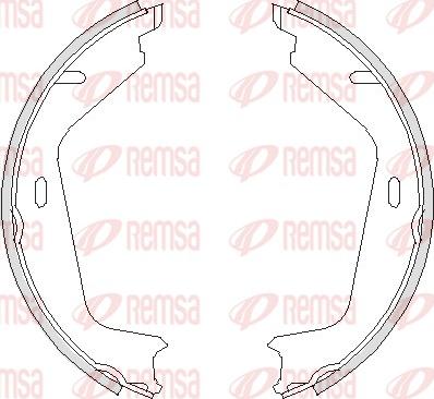 Remsa 4726.00 - Brake Shoe Set, parking brake car-mod.net