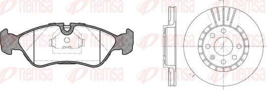 Remsa 8286.00 - Brake Set, disc brakes car-mod.net