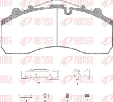 Remsa JCA 637.20 - Brake Pad Set, disc brake car-mod.net