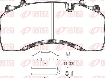 Remsa JCA 1032.30 - Brake Pad Set, disc brake car-mod.net
