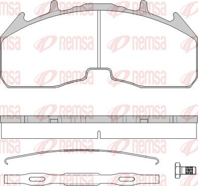 Remsa JCA 1842.80 - Brake Pad Set, disc brake car-mod.net