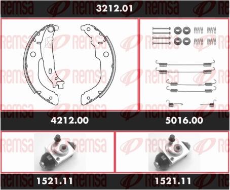 Remsa SPK 3212.01 - Drum Brake Shoe Set car-mod.net