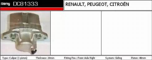 Remy DC81333 - Brake Caliper car-mod.net