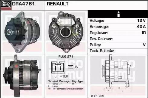 Remy DRA4761 - Alternator car-mod.net