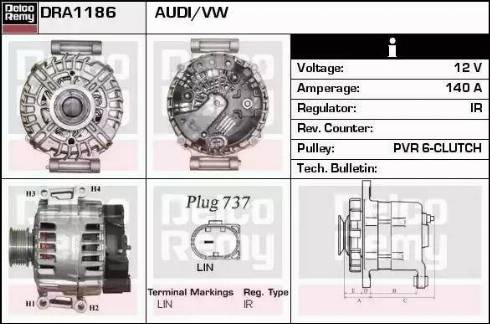 Remy DRA1186 - Alternator car-mod.net