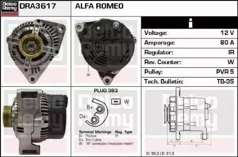 Remy DRA3617 - Alternator car-mod.net
