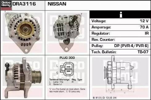 Remy DRA3116 - Alternator car-mod.net