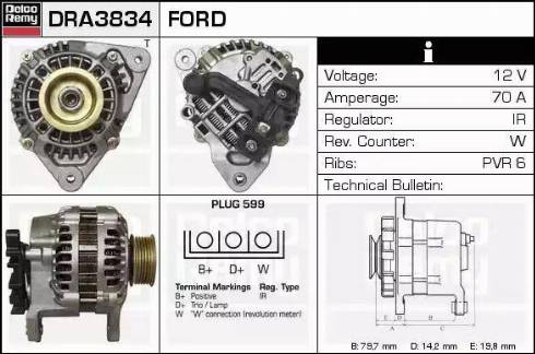 Remy DRA3834 - Alternator car-mod.net