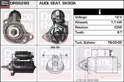 Remy DRS6290 - Starter car-mod.net