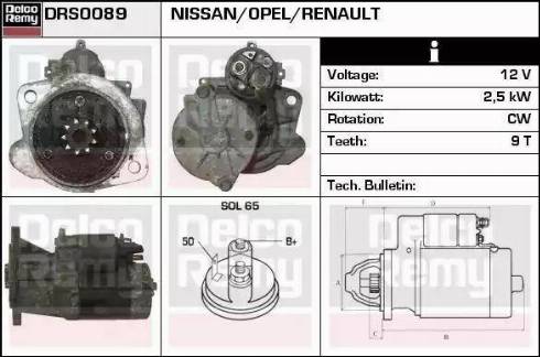 Remy DRS0089 - Starter car-mod.net