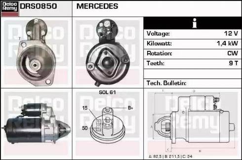 Remy DRS0850 - Starter car-mod.net