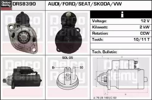 Remy DRS8390 - Starter car-mod.net