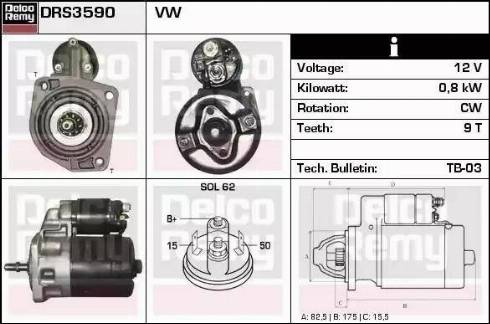 Remy DRS3590 - Starter car-mod.net