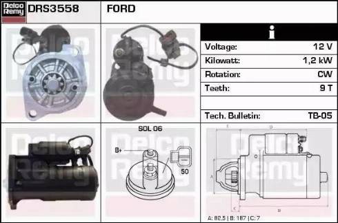 Remy DRS3558 - Starter car-mod.net
