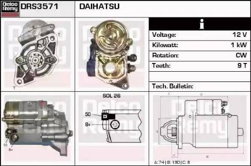 Remy DRS3571 - Starter car-mod.net
