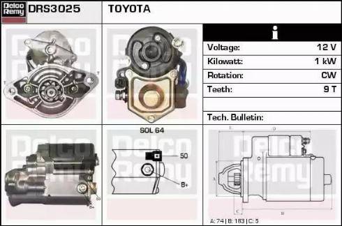 Remy DRS3025 - Starter car-mod.net