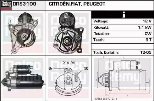 Remy DRS3109 - Starter car-mod.net