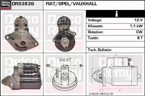 Remy DRS3836 - Starter car-mod.net