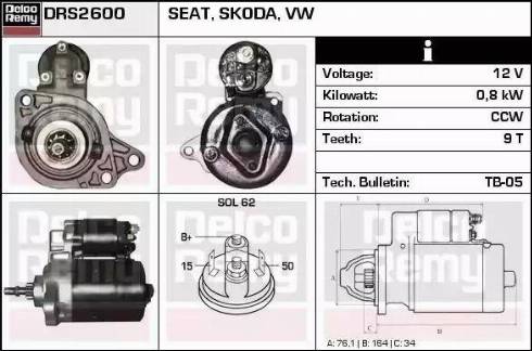 Remy DRS2600 - Starter car-mod.net