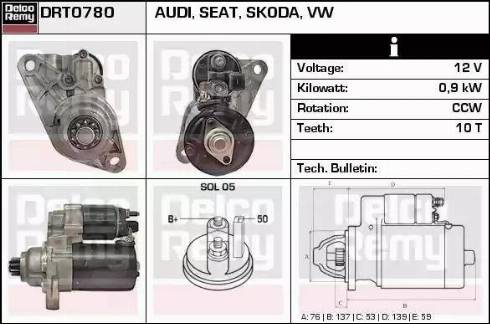 Remy DRT0780 - Starter car-mod.net