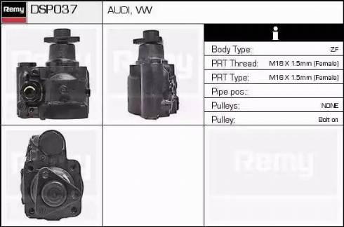 Remy DSP037 - Hydraulic Pump, steering system car-mod.net