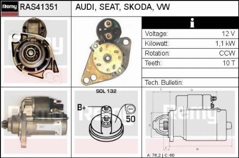 Remy RAS41351 - Starter car-mod.net