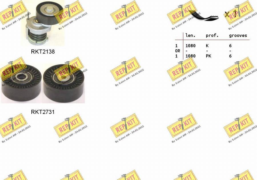 REPKIT RKTA0058 - V-Ribbed Belt Set car-mod.net