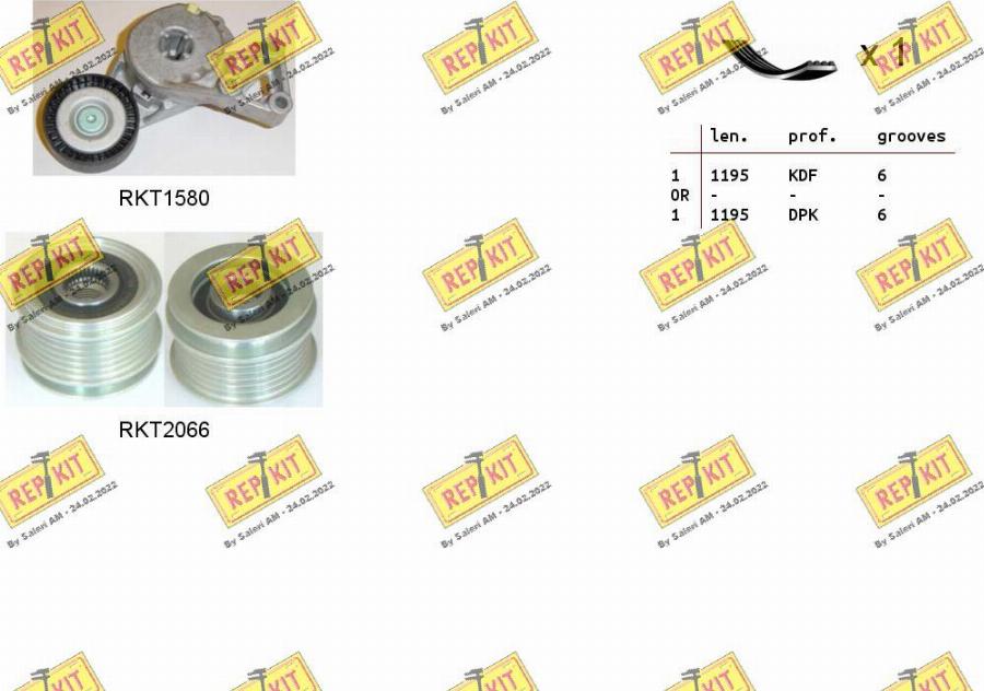 REPKIT RKTA0106 - V-Ribbed Belt Set car-mod.net