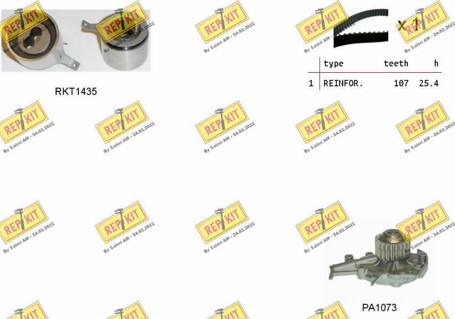 REPKIT RKTK0904PA - Water Pump & Timing Belt Set car-mod.net