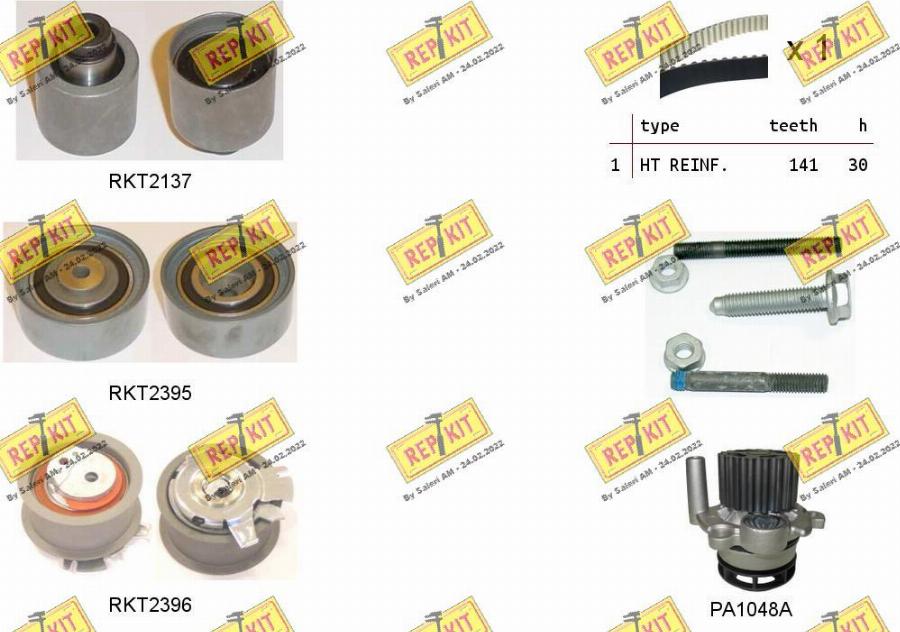 REPKIT RKTK0929PA - Water Pump & Timing Belt Set car-mod.net
