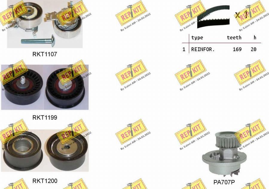 REPKIT RKTK0810PA - Water Pump & Timing Belt Set car-mod.net