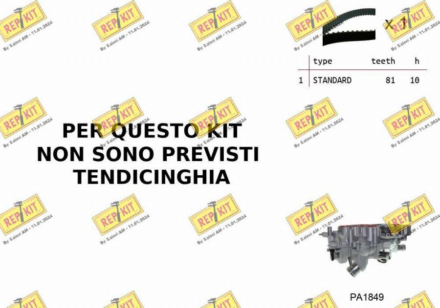 REPKIT RKTK0B06PA2 - Water Pump & Timing Belt Set car-mod.net