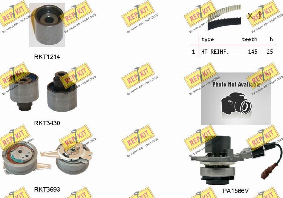 REPKIT RKTK1166PA2 - Water Pump & Timing Belt Set car-mod.net